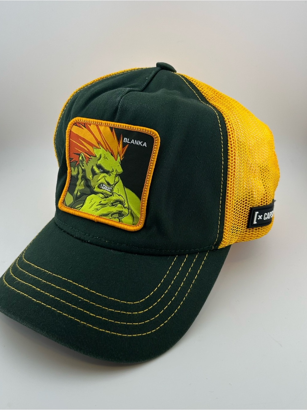 Street Fighter Blanka Capcom Capslab Mesh Snap Back Hat Cap Baseball Retro